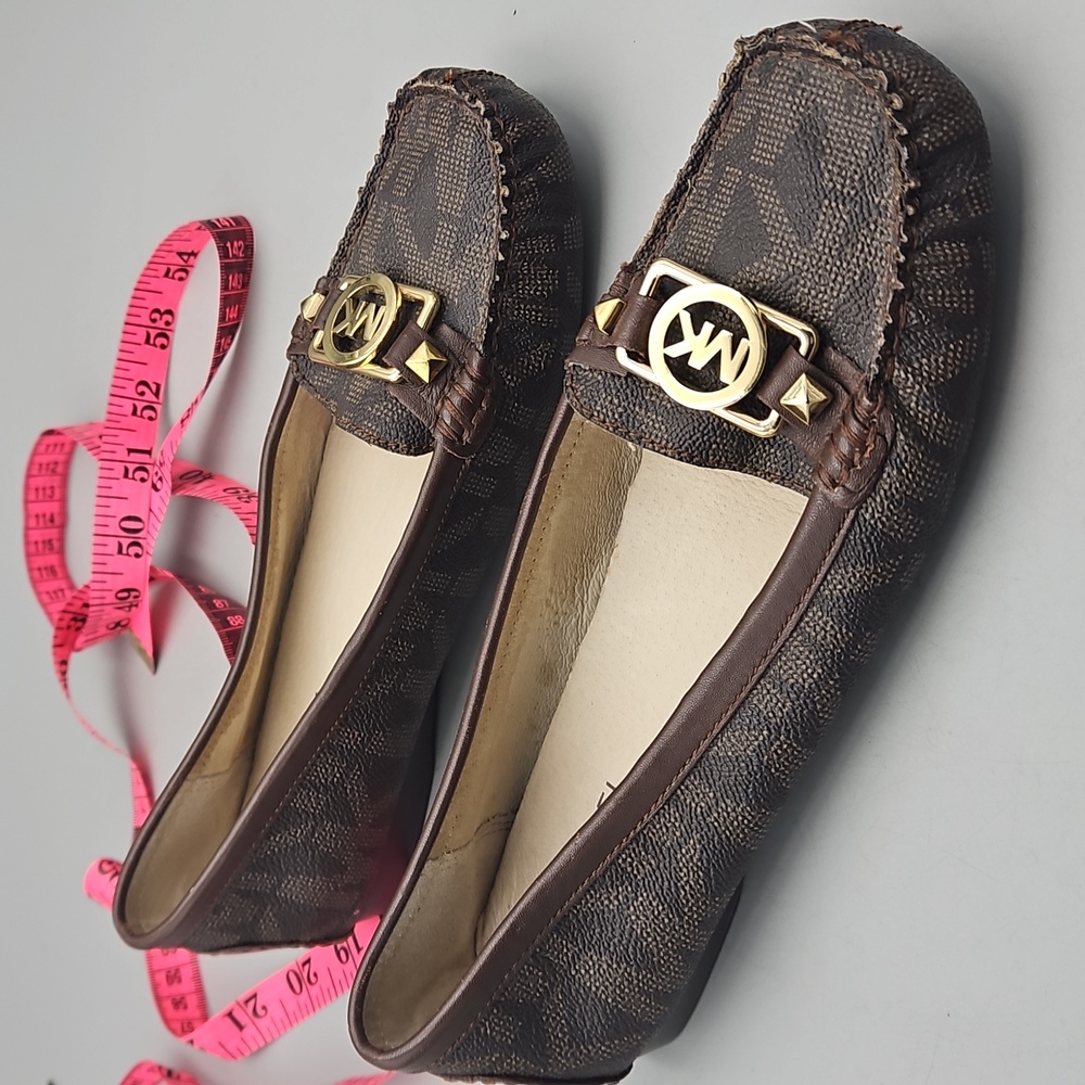 Michael Michael Kors Brown Signature Logo Loafers Women 7.5 M